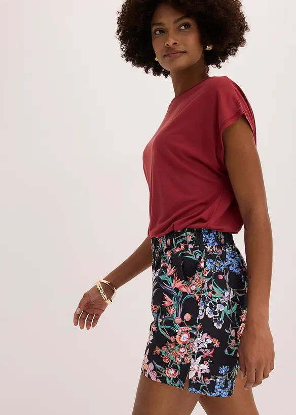 Lot de 2 shorts en jersey coton extensible, bonprix