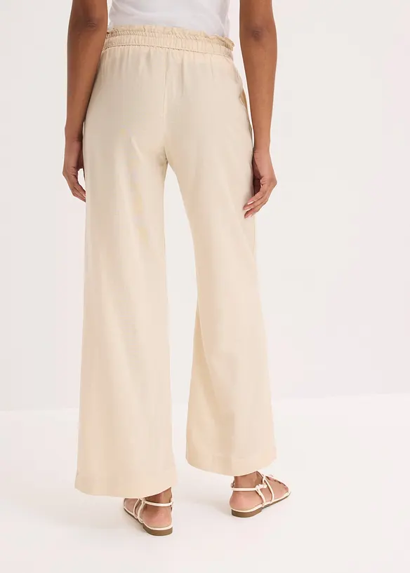Pantalon palazzo en mati&egrave;re l&eacute;g&egrave;re et a&eacute;rienne, bonprix