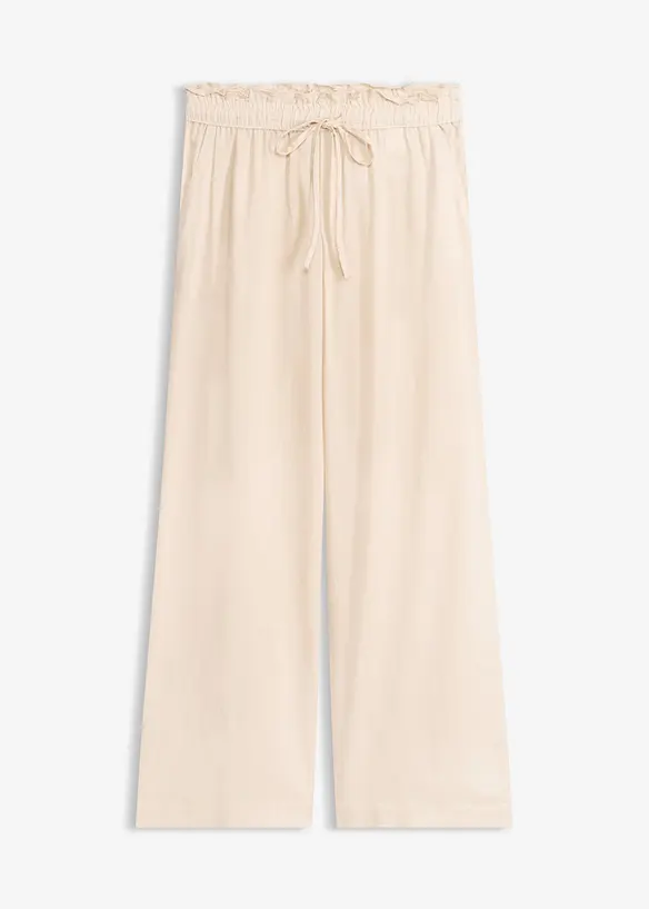 Pantalon palazzo en mati&egrave;re l&eacute;g&egrave;re et a&eacute;rienne, bonprix