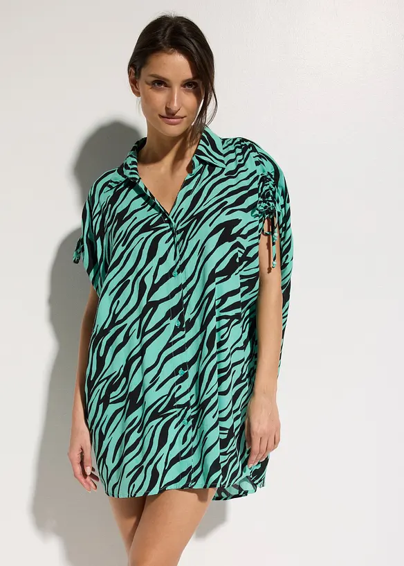 Strandbluse aus strukturiertem Crinkle, bonprix