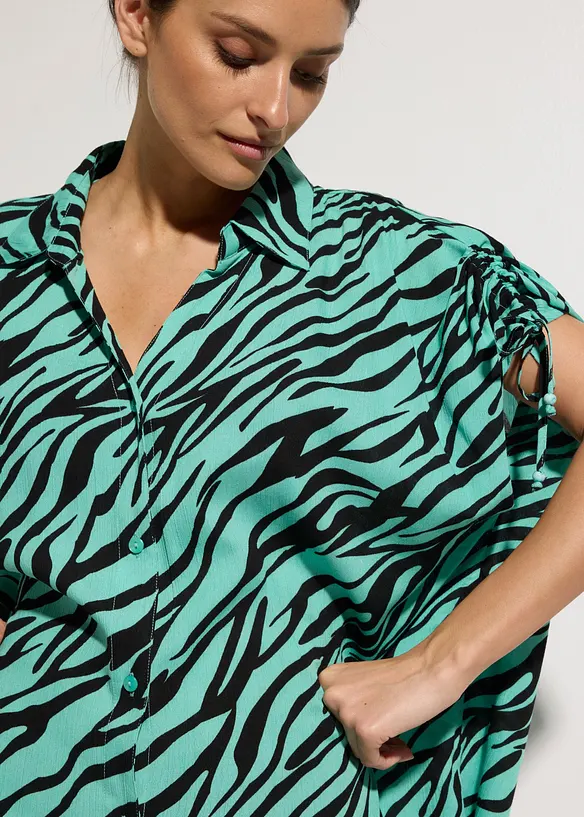 Strandbluse aus strukturiertem Crinkle, bonprix