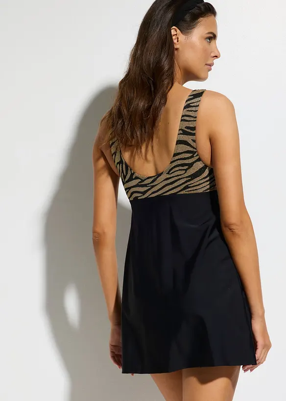 Badekleid mit gl&auml;nzendem Material, bonprix