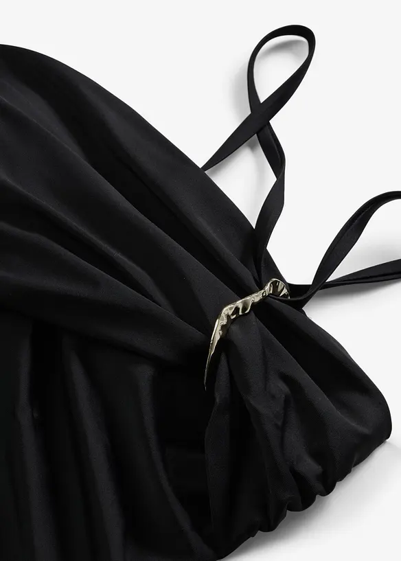 Bandeau-Badeanzug mit goldfarbenen Details, bonprix
