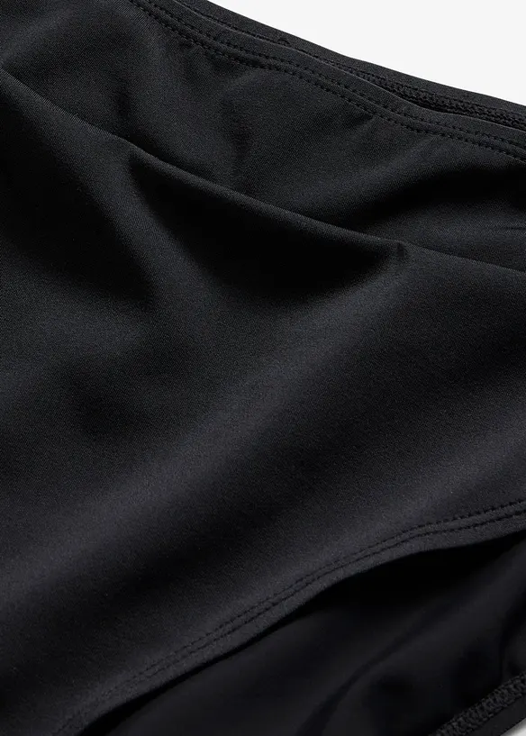 schnell trocknende Highwaist-Bikinihose mit h&ouml;herem Beinausschnitt, bonprix