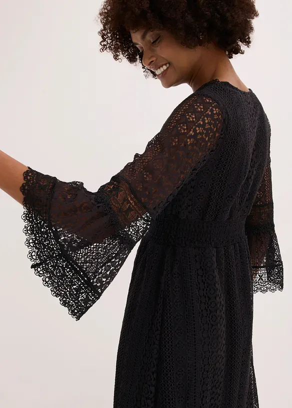 Maxikleid in Crochet-Optik, bonprix