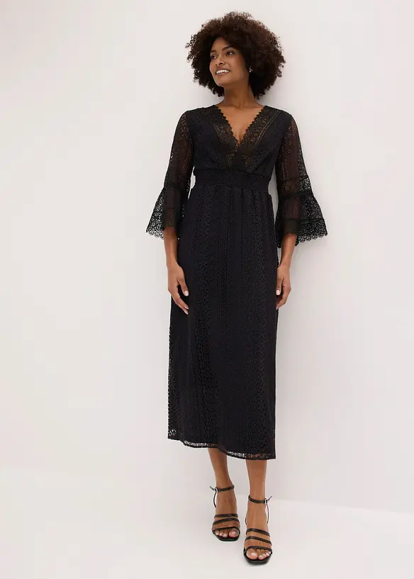 Maxikleid in Crochet-Optik, bonprix