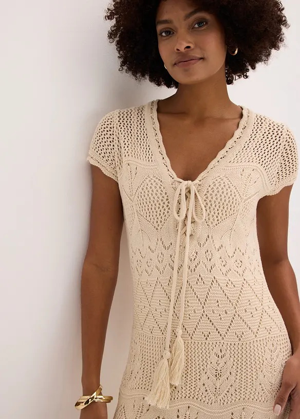 Strickkleid mit Ajour-Muster, bonprix