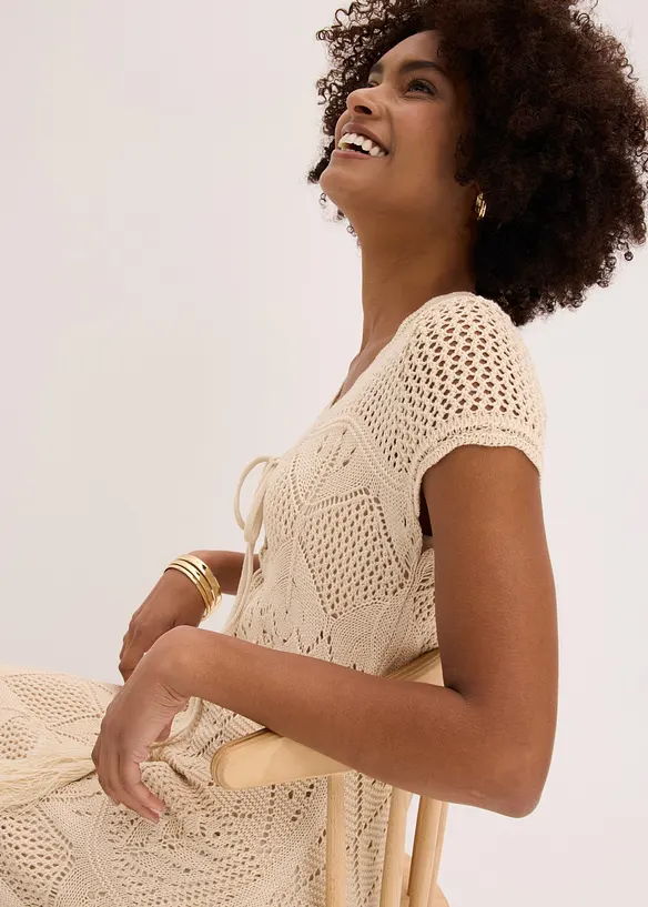 Strickkleid mit Ajour-Muster, bonprix