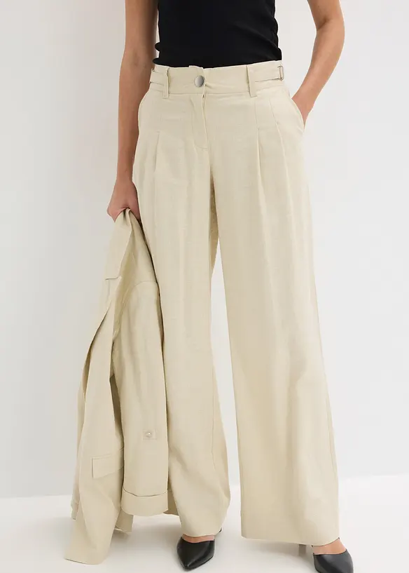 Pantalon palazzo l&eacute;ger, bonprix