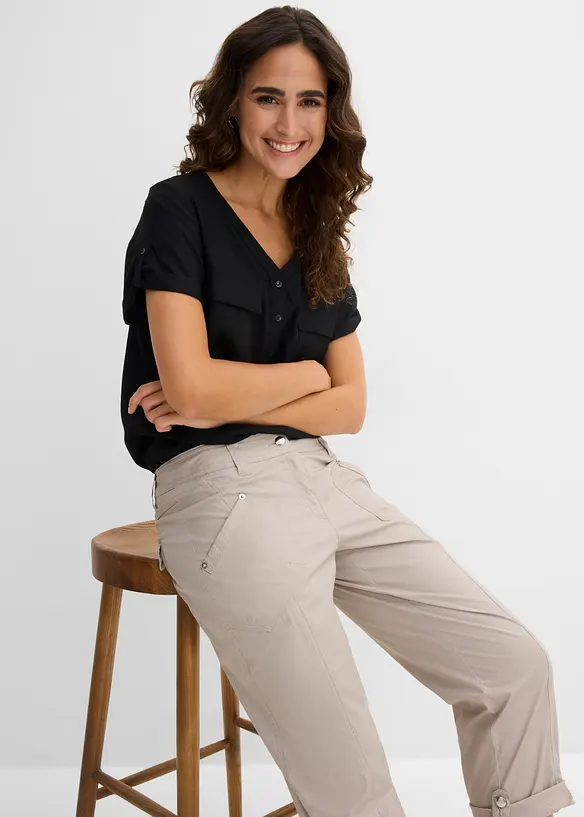 Pantalon extensible cargo 3/4, bonprix