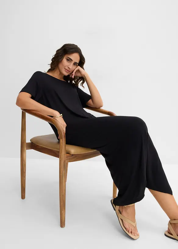 Jerseykleid aus flie&szlig;endem Viskose-Mix, bonprix