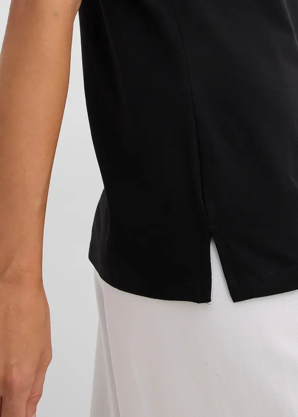 Shirt mit offenem Polokragen, bonprix