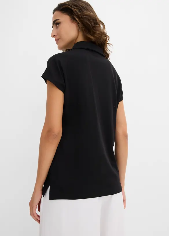 Shirt mit offenem Polokragen, bonprix