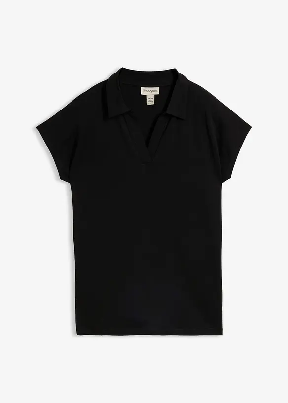Shirt mit offenem Polokragen, bonprix