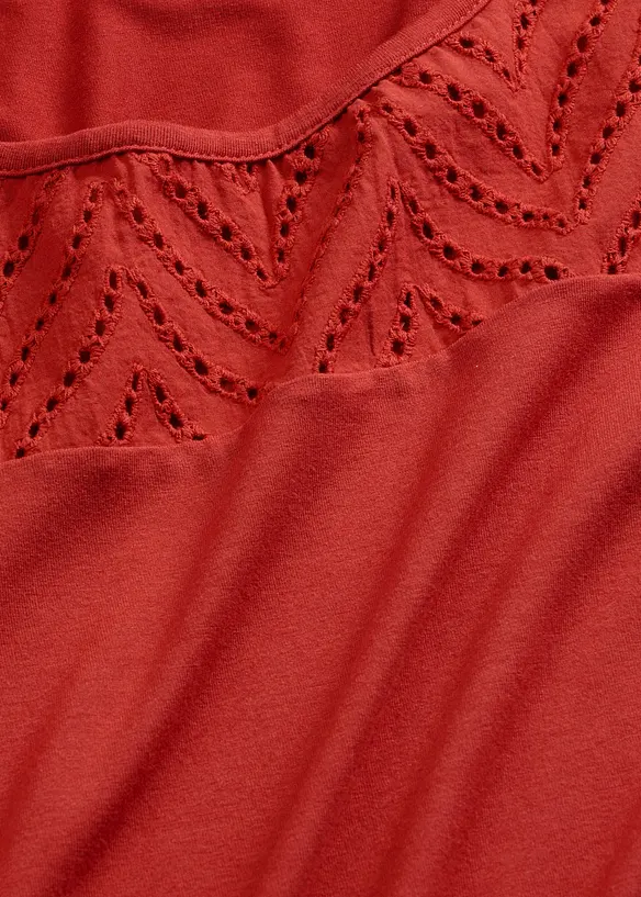 T-shirt en dentelle, en viscose douce, bonprix