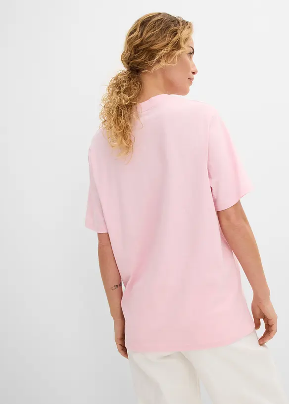 Lot de 5 T-shirts longs et amples &agrave; col V, bonprix