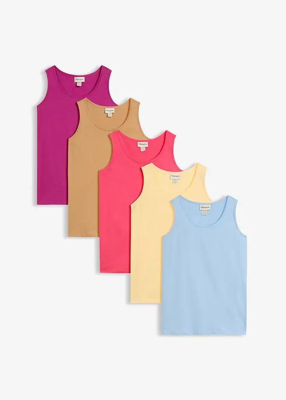 Lot de 5 d&eacute;bardeurs longs 100% coton, bonprix