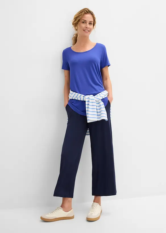 T-shirt long en viscose douce, bonprix