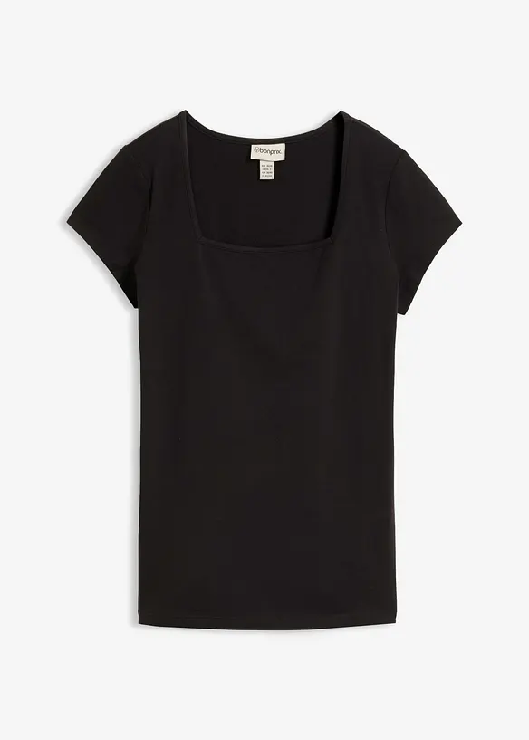T-shirt manches courtes &agrave; encolure carr&eacute;e, bonprix