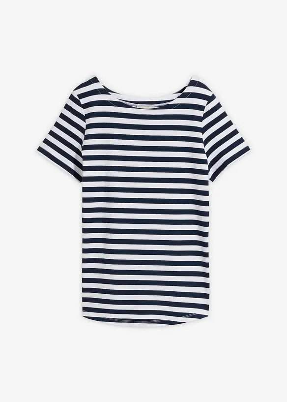 T-shirt &agrave; encolure bateau, bonprix