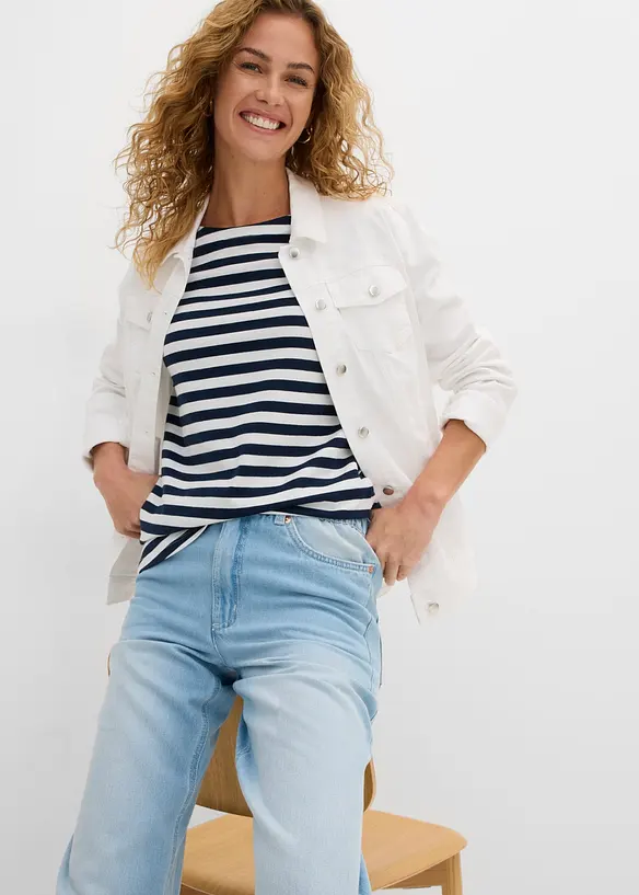 T-shirt &agrave; encolure bateau, bonprix