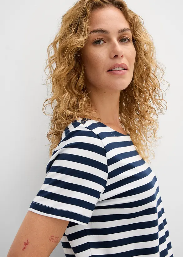 T-shirt &agrave; encolure bateau, bonprix