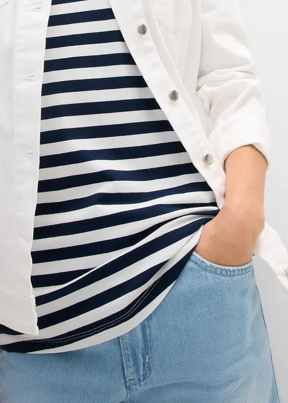 T-shirt &agrave; encolure bateau, bonprix