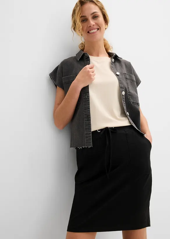 Jupe extensible en coton, bonprix