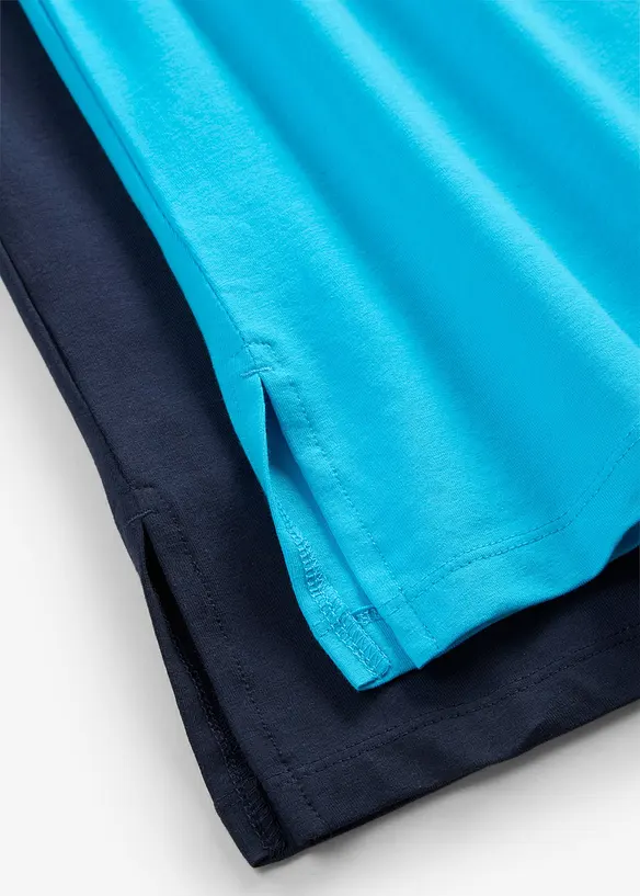 Longshirt mit V-Ausschnitt (2er Pack), bonprix