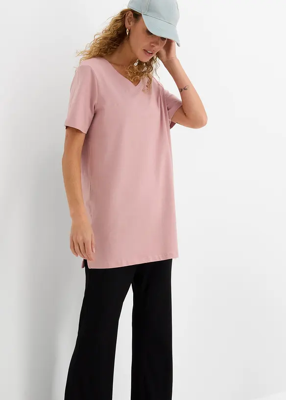Longshirt mit V-Ausschnitt (2er Pack), bonprix
