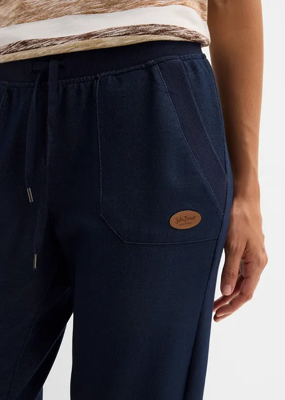 Pantalon 7/8 en molleton aspect jean, bonprix