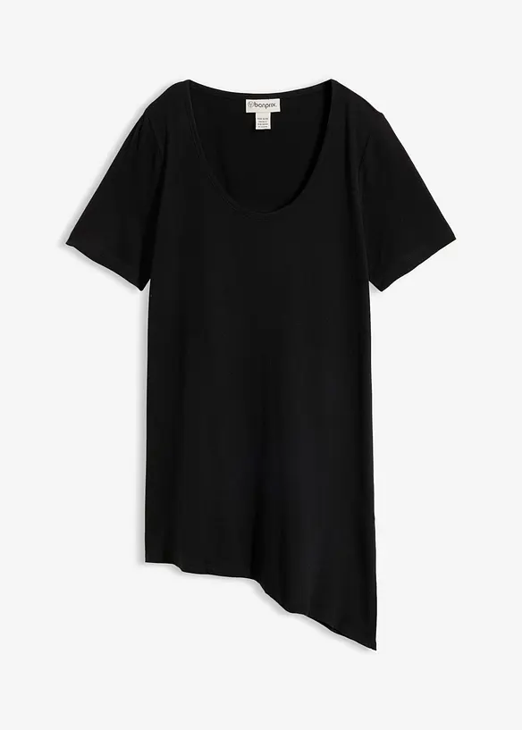 Asymetrisches Longshirt aus Baumwoll-Viskose-Mischung, bonprix