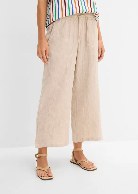 Palazzo-Hose aus luftigem Musselin, bonprix