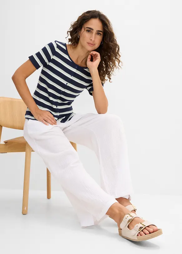 Palazzo-Hose aus luftigem Musselin, bonprix