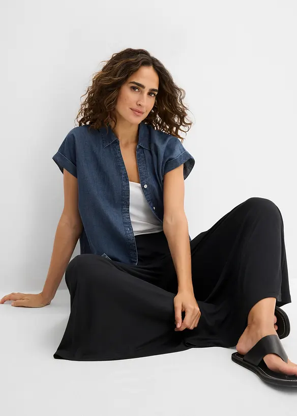 Jupe-culotte en jersey, jambes larges, bonprix