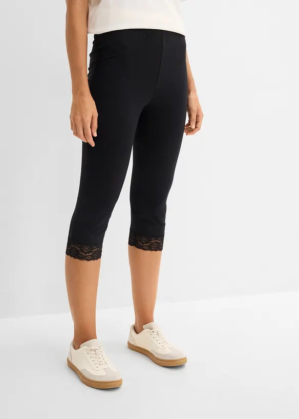 Legging 3/4 avec dentelle, bonprix