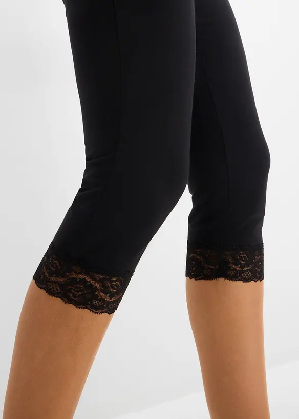 Legging 3/4 avec dentelle, bonprix