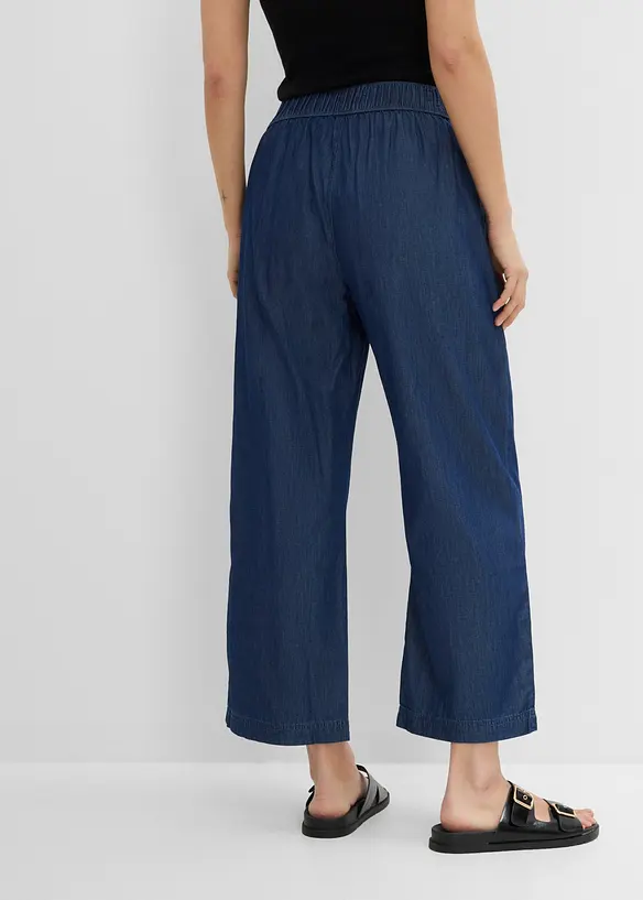 Jean large, taille haute, cropped, bonprix