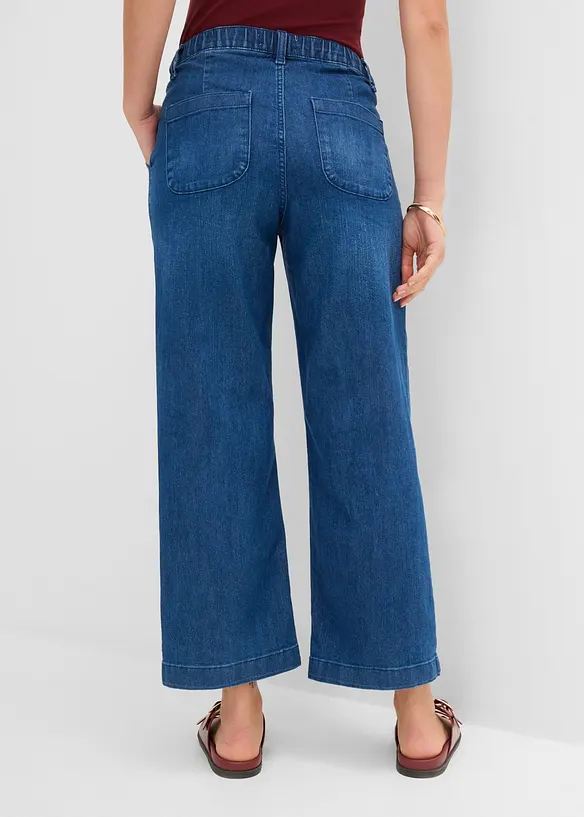 Cropped Wide-Leg-Jeans High Waist, Bequembund, bonprix
