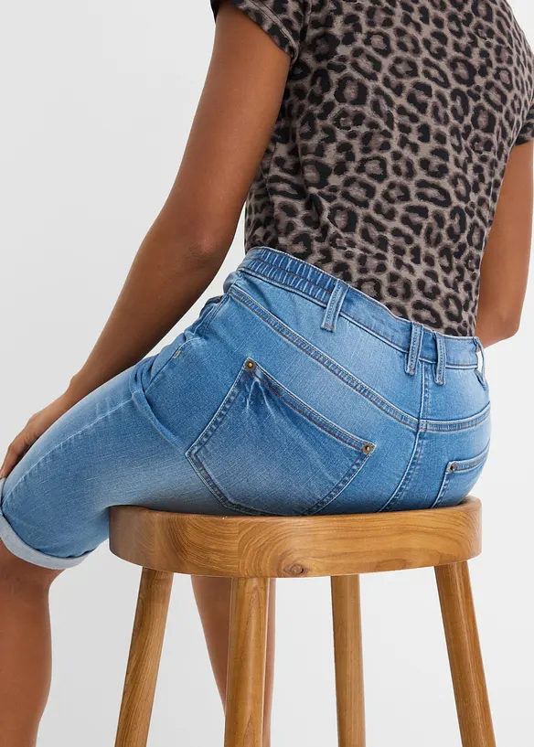 Jeans Bermuda Mid Waist, Bequembund, bonprix