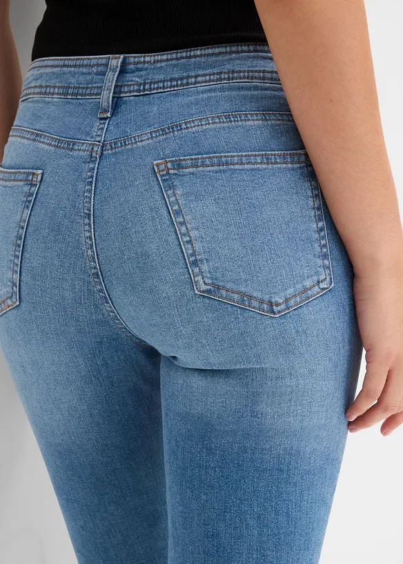 Skinny-Jeans, Mid Waist, Destroyed, bonprix