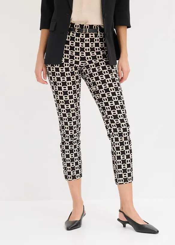 Pantalon 7/8 en bengaline extensible, bonprix