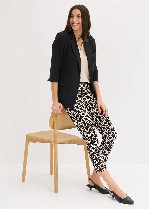 Pantalon 7/8 en bengaline extensible, bonprix