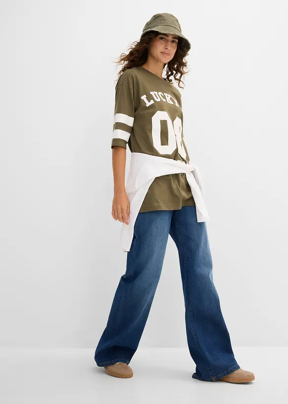 Oversize-Shirt aus reiner Bio-Baumwolle, bonprix