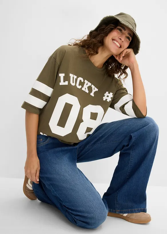 Oversize-Shirt aus reiner Bio-Baumwolle, bonprix