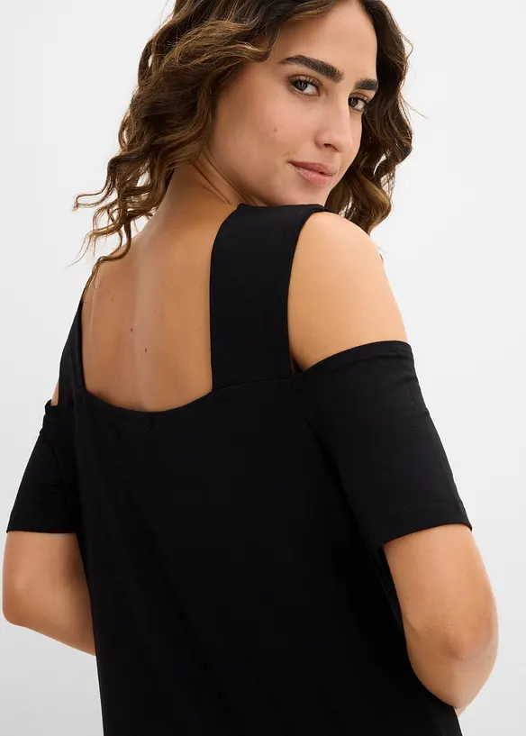 T-shirt &agrave; d&eacute;coupes en viscose, bonprix