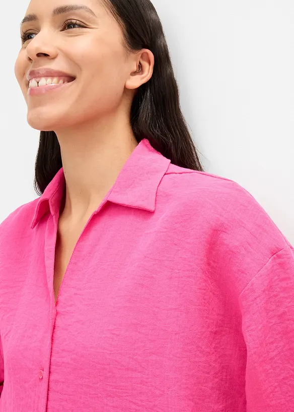 Oversize-Bluse aus Viskose-Mix, bonprix