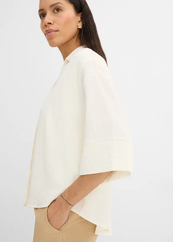 Oversize-Bluse aus Viskose-Mix, bonprix