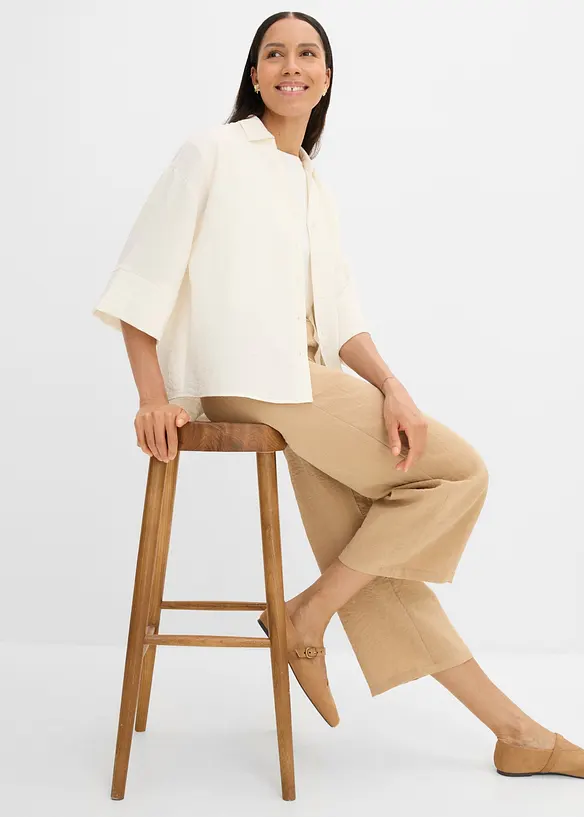 Oversize-Bluse aus Viskose-Mix, bonprix