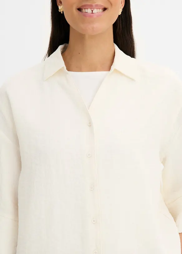 Oversize-Bluse aus Viskose-Mix, bonprix